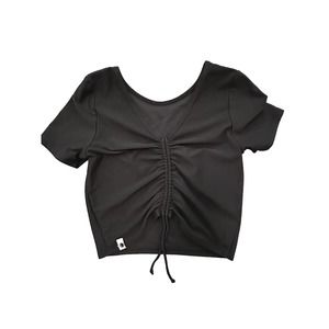 Five dancewear 5 black airbrush dance top cinch middle